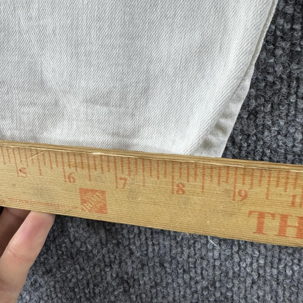 Madewell Perfect Vintage Wide-Leg Crop Jeans Womens 27P White Raw Hem Denim - Picture 10 of 11